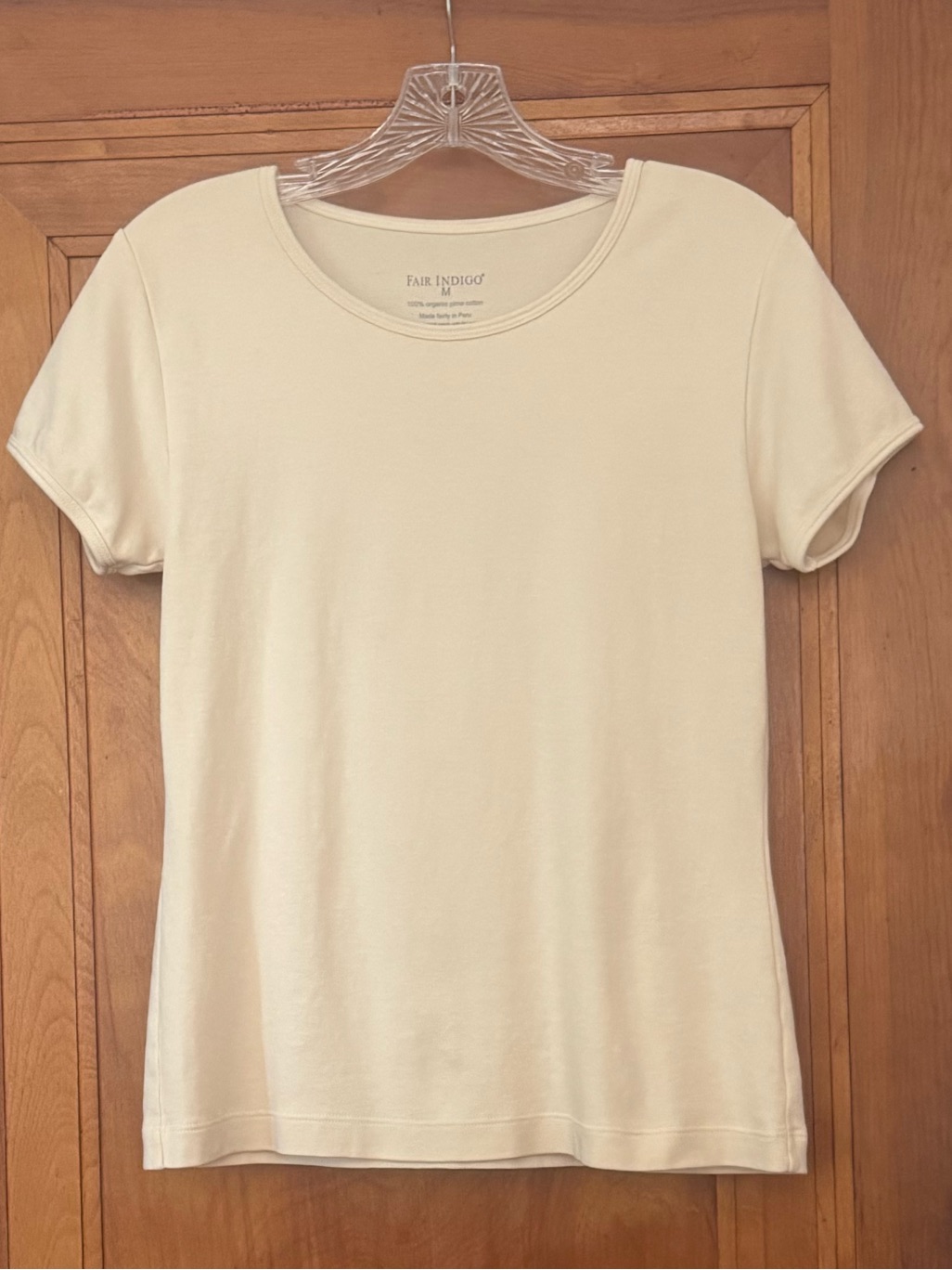 Fair Indigo Luxe 100% Organic Cotton Jewel Neck Tee — image 2 of 4